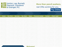 Tablet Screenshot of hortonlee.com